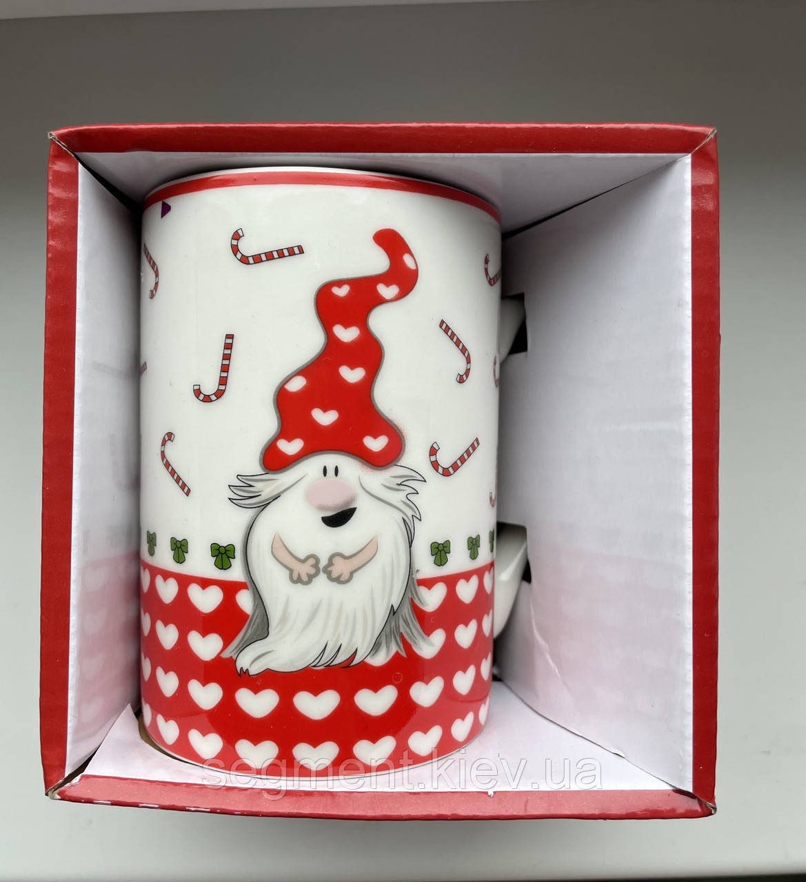 Різдвяна чашка керамічна в подарунковій коробці, фото 1