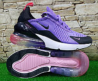 Кроссовки Nike Air Max 270 Be True Лиловые с радугой оригинал,р.37(24,3)см