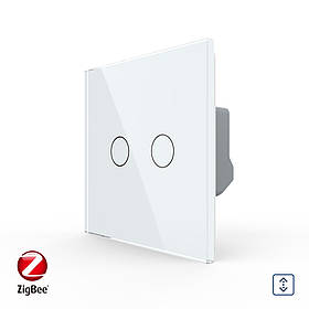 Розумний сенсорний ZigBee вимикач для ролет Livolo білий (VL-C7FC2NWZ-2GWP)