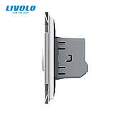 Бездотиковий вимикач 1 сенсор Livolo білий Sense (VL-C7FCU1-2WP), фото 3