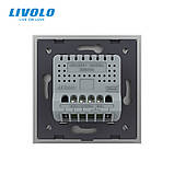Бездотиковий вимикач 1 сенсор Livolo сірий Sense (VL-C7FCU1-2IP), фото 5