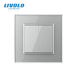 Двоклавішний перехресний вимикач Livolo сірий (VL-C7FCMM10A-1IP), фото 2