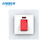 Майстер вимикач 20 ампер Livolo білий (VL-C7KMKV20A-2WP), фото 3