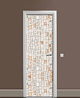 65х200 см Декоративные наклейки на двери, оклейка кухни, самоклейка на кухню Египетская кладка