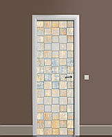 65х200 см Декоративные наклейки на двери, оклейка кухни, самоклейка на кухню Патина зеркальной плитки
