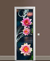 65х200 см Пленка декоративная на дверь, декор на дверь, декор для дома Скромность лотоса