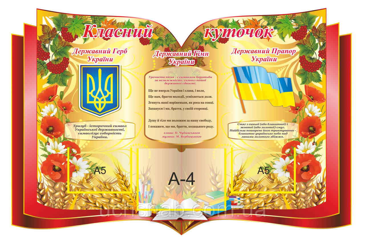 Стенд класний куточок у вигляді книги