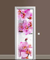 65х200 см Пленка декоративная на дверь, декор на дверь, декор для дома Орхидея Сакраменто