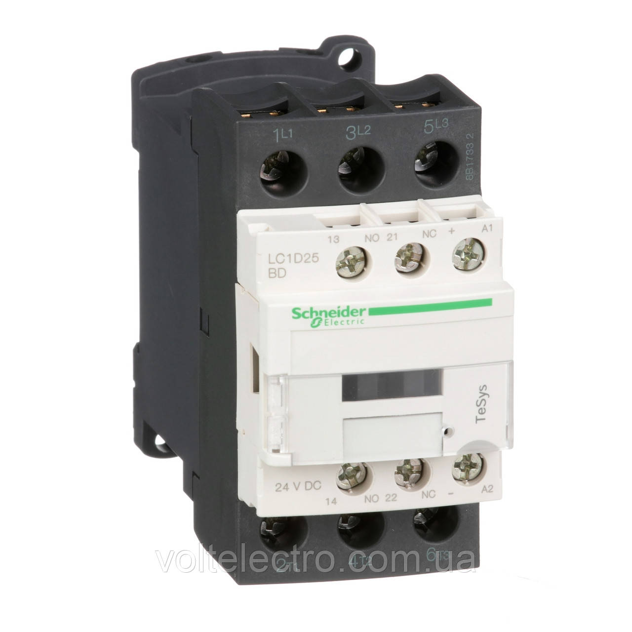 Контактор Schneider Electric TeSys LC1D 3P 25А 24В DC 11 кВт,