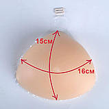 Протез молочної залози силіконовий після мастектомії 250 грам S 14*12.5*5 А, фото 2