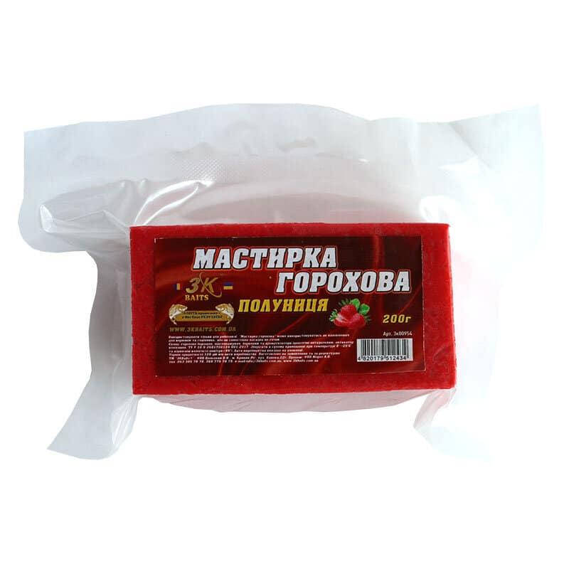 

Прикорм 3KBaits Мастырка гороховая Клубника 200г (3KB1237)