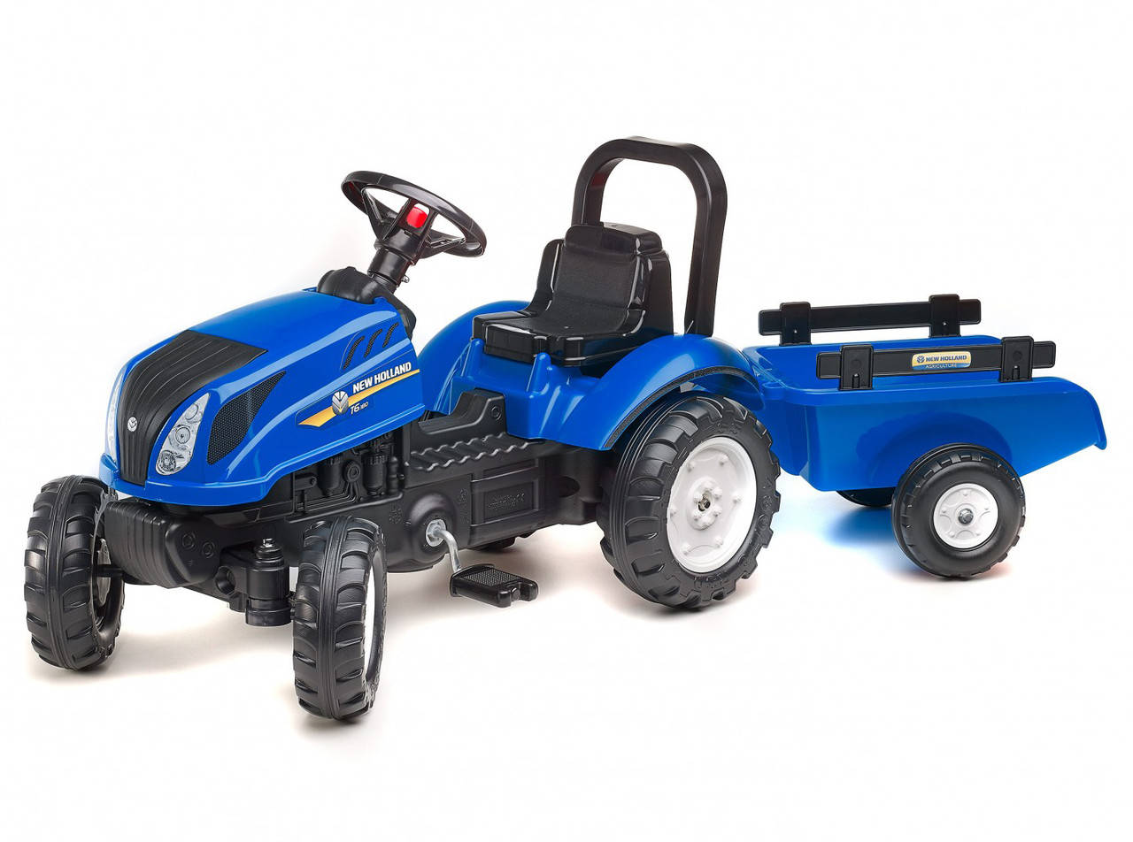 

Детский трактор на педалях с прицепом New Holland Falk 3080AB