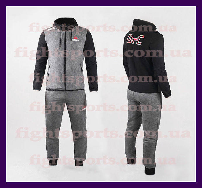 

Мужской Спортивный костюм UFC REEBOK (РИБОК) Серый ИНДОНЕЗИЯ "В стиле"