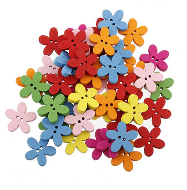 

Пуговицы деревянные "Ромашка" 15 мм (5 шт)