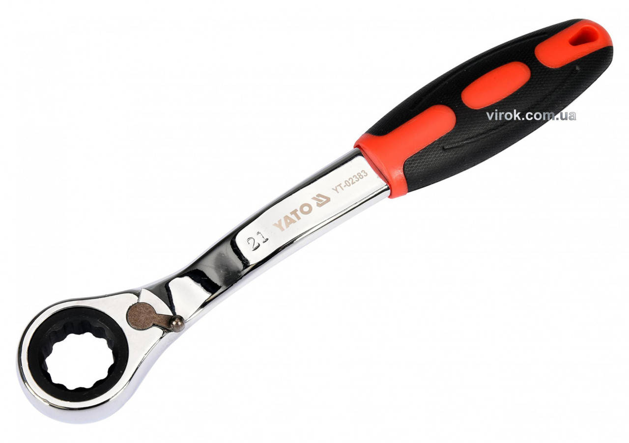 

Ключ накидний вигнутий з тріщаткою YATO М21 CrV
