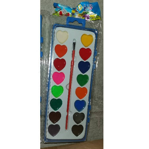 

Краски акварельные "Сердечки" 16цв с кисточкой ST01823 (288шт)