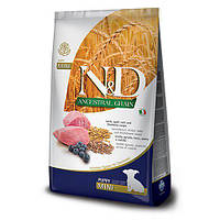 Низкозерновой сухий корм Farmina N&D, для цуценят дрібних порід, ягня з чорницею, 7 кг
