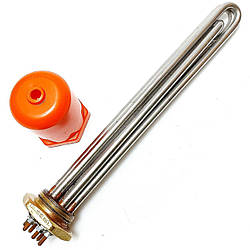 Блок тен 4,5 кВт із різьбою 1 1/4" дюйма (зовнішня різь 42 мм) 220 В для котла опалення (Туреччина)