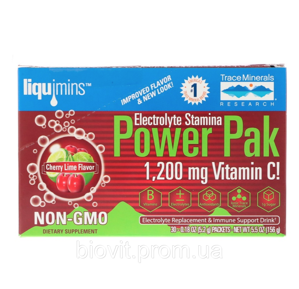 Электролиты (Electrolyte Stamina Power Pak) 30 пакетиков с ягодным вкусом - фото 4 - id-p1343567917