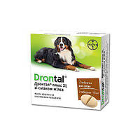 Таблетки Bayer Дронтал Plus XL від глистів для собак, ціна за 2 таблетки