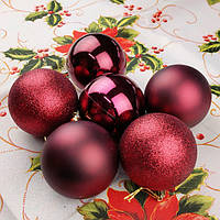 Набір куль, тубус "Holiday" 8см, 6шт