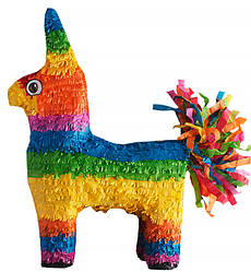 Піньята "Ослик з стрічками" 56х36х15 см