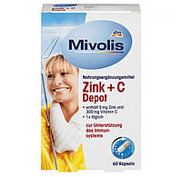 Капсули з цинком + С депо Mivolis Zink + C Depot 60 шт, 38 g