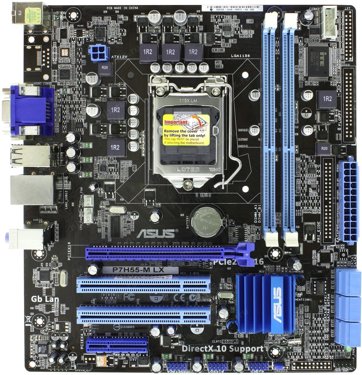 НАДІЙНА Материнська ПЛАТА Socket 1156 ASUS P7H55-M LX на DDR3 з ГАРАНТІЄЮ LGA 1156