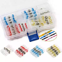 Термоусадочные гильзы с клеем и оловом припоем (100 штук)