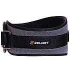Пояс атлетичний посилений регульований Zelart FI-2634-105 ширина-16 см довжина-105 см сірий, фото 3