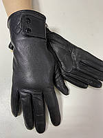 Женские перчатки натуральная кожа подкладка махра чёрный ( 6.5 7 7 7.5 8 8 8.5