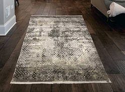 СУЧАСНИЙ КИЛИМ OPTIMUM LOW PM06В СІРИЙ З БІЛИМ