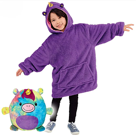 Дитяча толстовка-іграшка Huggle Pets Ultra Plus Hoodie -Фіолетовий / Кофта-іграшка / М'яка іграшка-подушка