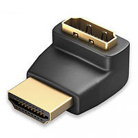 Перехідник адаптер 90 градусів Alitek HDMI F — HDMI M (мама-тато)