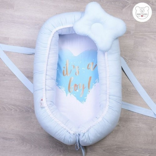 Кокон-гніздечко для новонароджених Baby Veres it's a boy 80х52 см