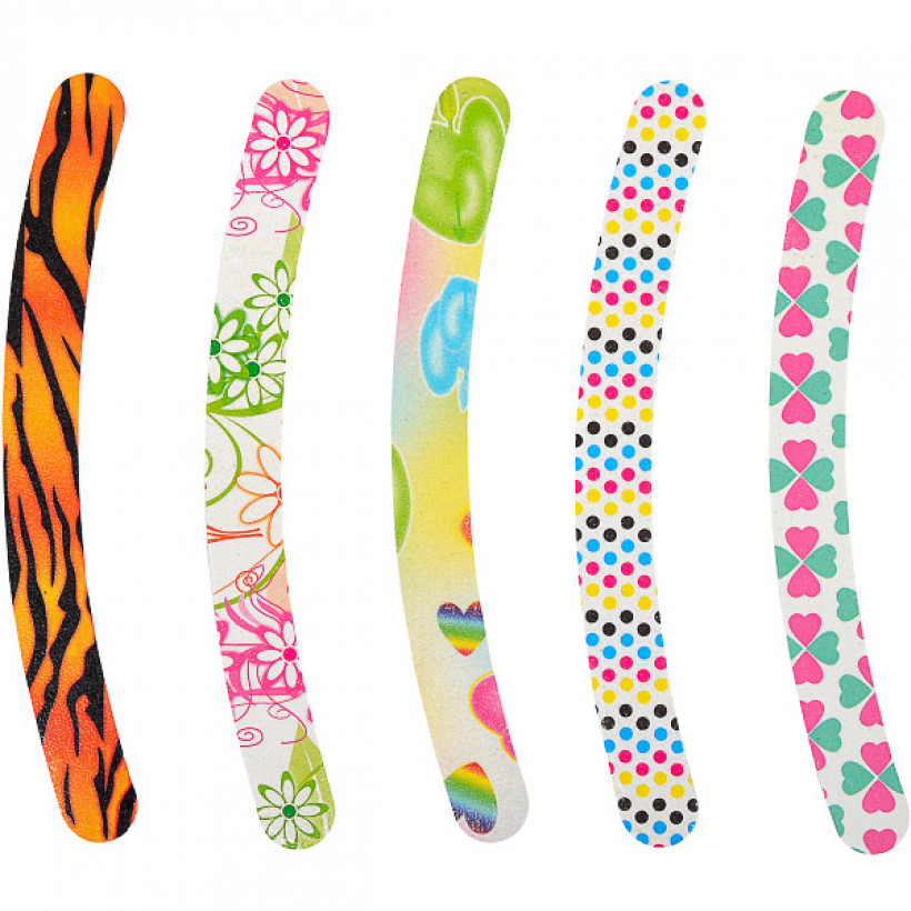 Пилка для нігтів Бумеранг малюнок 17,5*1,8см арт.X1-08, фото 1