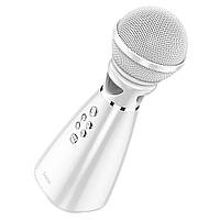 Колонки 1.0 (портативні) HOCO BK6 Hi-song K song microphone White 1.0