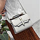 Маленька жіноча сумочка клатч сіра, мінісумка через плече з екошкіри, фото 7