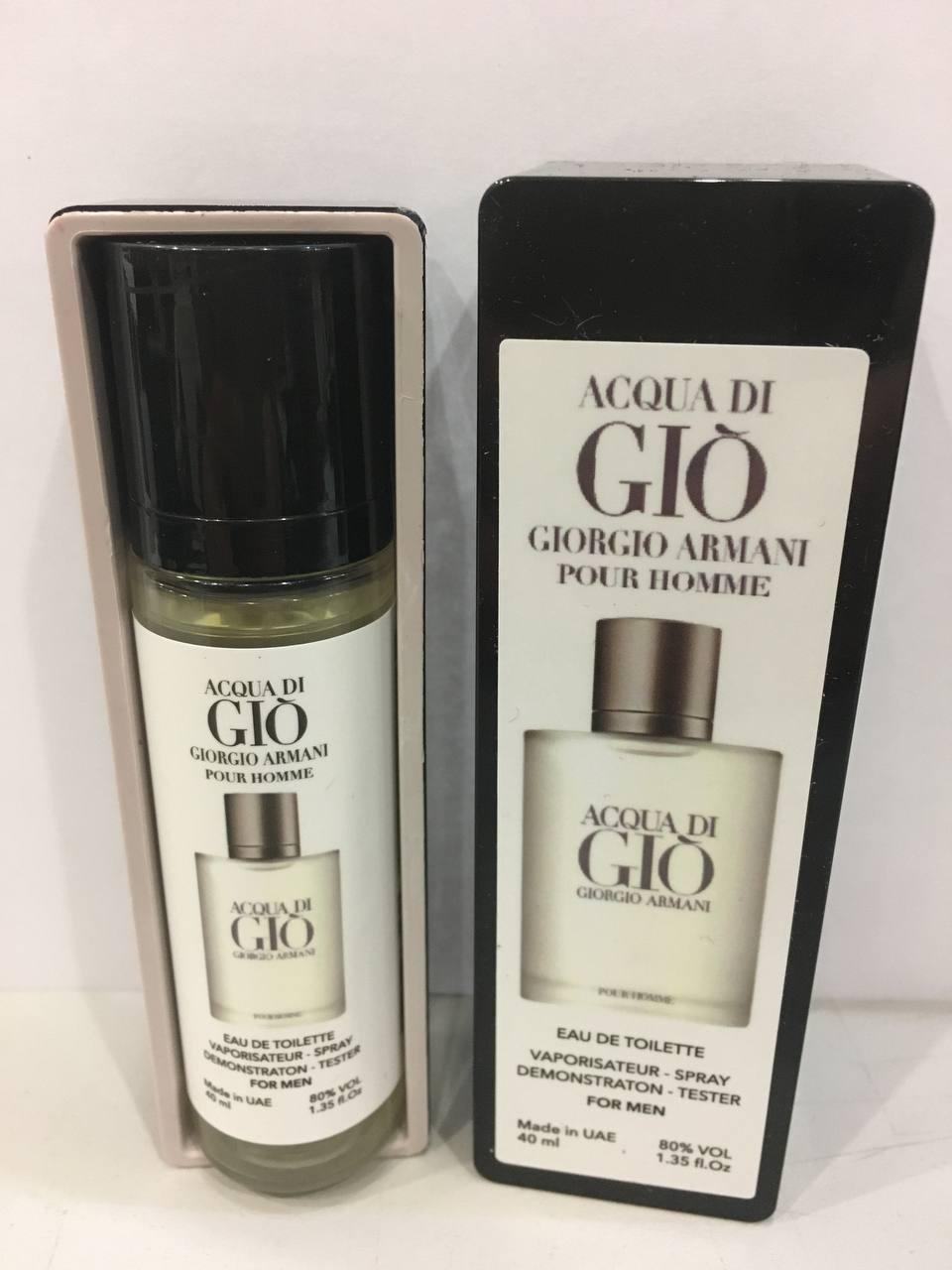 Міні-парфуми 40 мл Giorgio Armani Acqua di Gio Pour Homme тестер чоловічий, Джорджіо Армані Аква ді Джіо