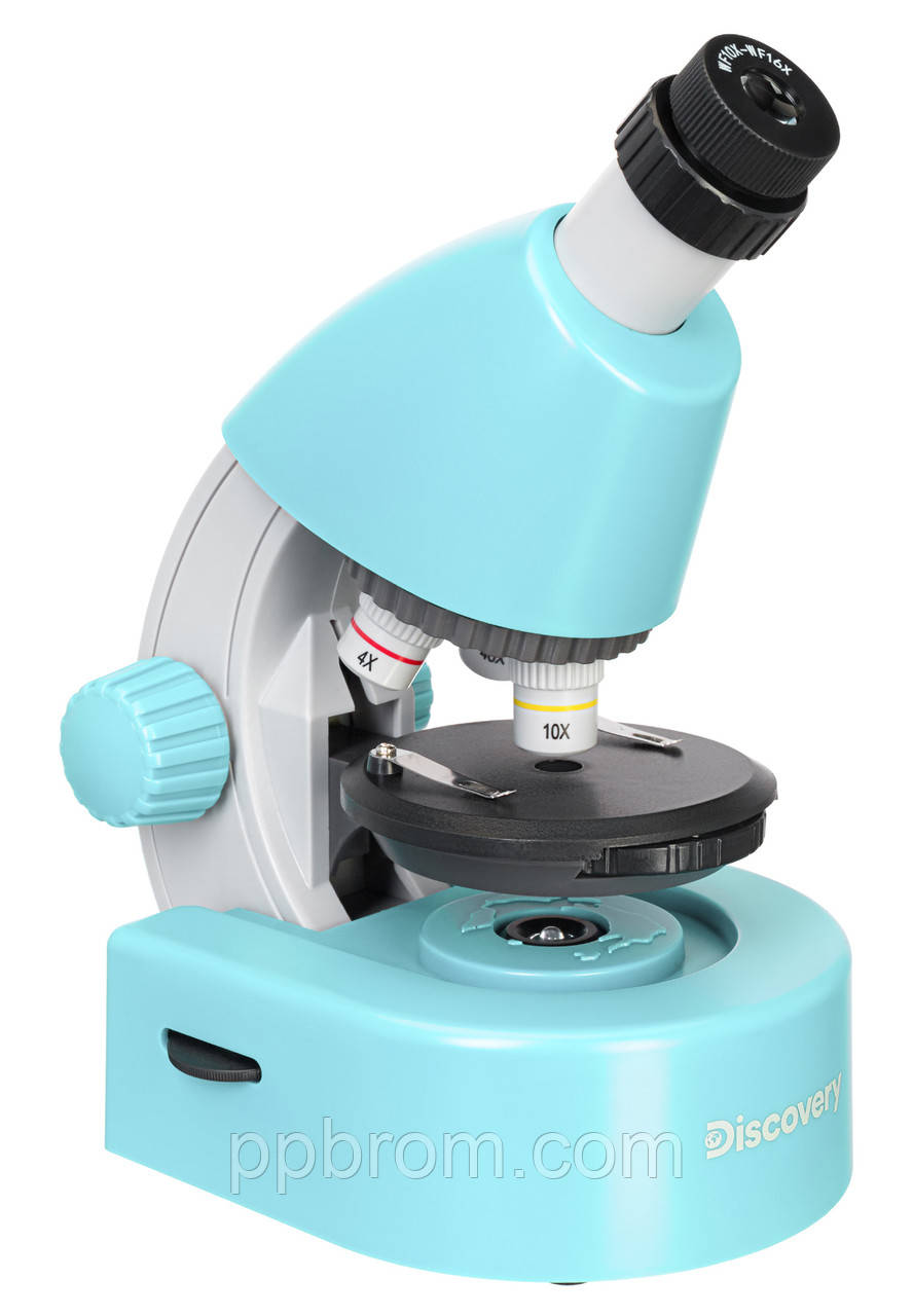 Мікроскоп Discovery Levenhuk Micro Marine з книгою мікроскопи початкового рівня. Збільшення: 40-640 крат