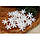 Паєтки "Сніжинки 2,0 см" білі звичайні Упаковка 500 грам, фото 2
