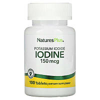NaturesPlus, Йод, йодид калия, 150 мкг, 100 таблеток (NAP-03371)