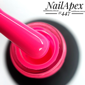 Гель-лак NailApex No447 (рожевий неон), 6 мл
