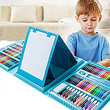 Набір юного художника для малювання і творчості 208 предметів Art Set (Синій), фото 4