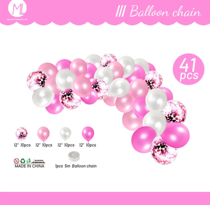 Арка гірлянда з повітряних куль "Рожевий стиль" , 41 шт