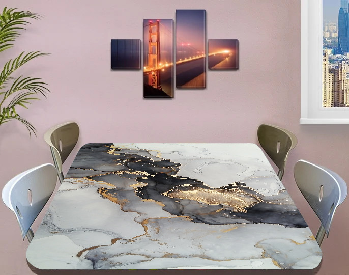 Вінілова наклейка на стіл з текстурою каменю самоклеюча подвійна плівка 60 х 100 см