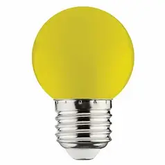 LED лампа Horoz жовта G45 1W E27 001-017-0001-020