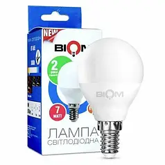 Світлодіодна лампа Biom G45 7W E14 3000K BT-565 1419