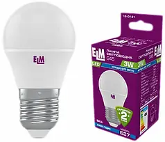 Світлодіодна лампа ELM D45 3W PA10 E27 4000K 18-0121
