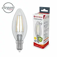 LED лампа Electrum С37 4W GL LC- 33/4F Е14 3000К Rf Elegant A-LC-1942